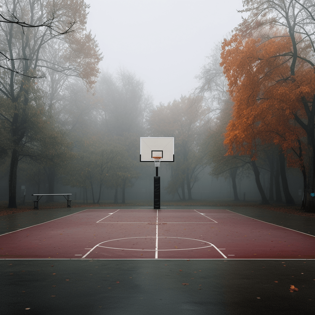 Half basketball court